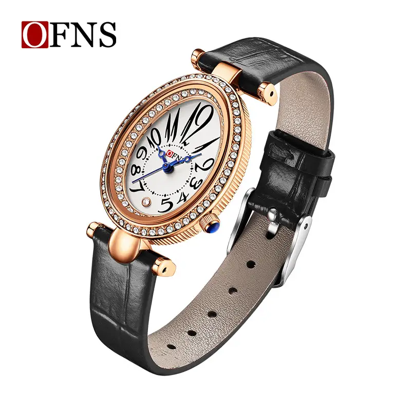 O'Fani's Quartz Watch with Rose Gold Dial and Water Resistant Belt Watch