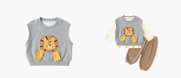 Dudu Jia Pink Cat Print Kids Strappy Suit Spring — feature 12
