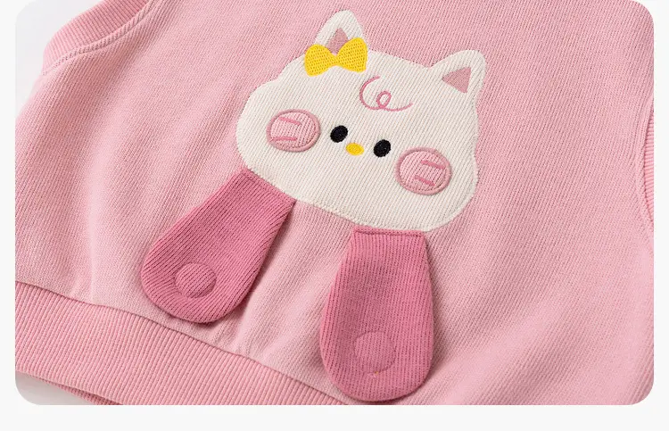Dudu Jia Pink Cat Print Kids Strappy Suit Spring — feature 32