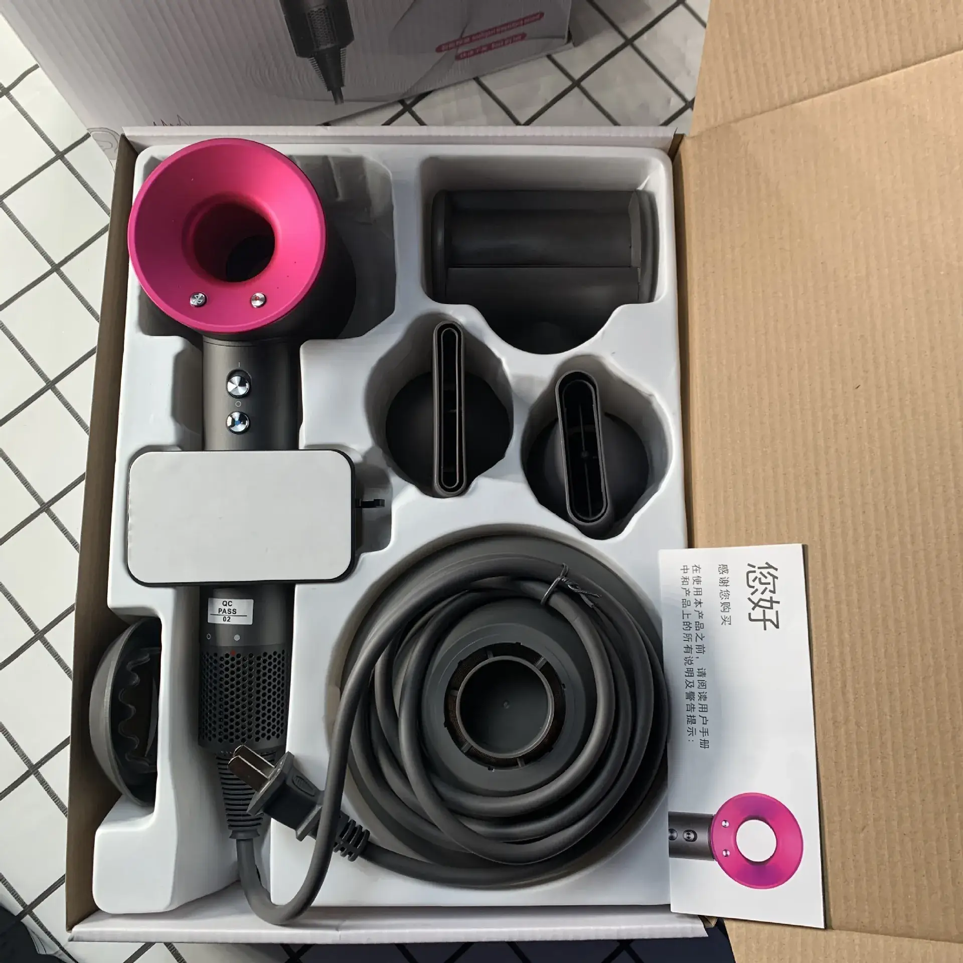 European Hair Dryer 1600W Negative Ion Salon Grade