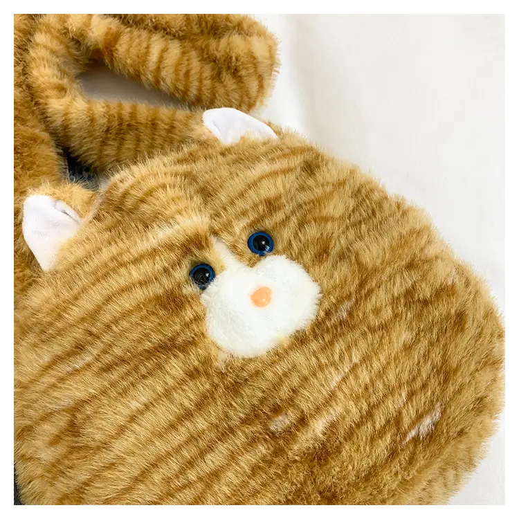 Cute Plush Cat Messenger Bag 2025 New Women's Instagram Style Girl's Soft Cute Furry Large Capacity Shoulder Bag — feature 26