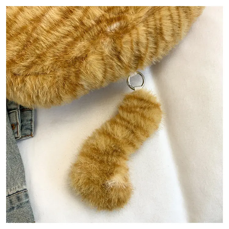 Cute Plush Cat Messenger Bag 2025 New Women's Instagram Style Girl's Soft Cute Furry Large Capacity Shoulder Bag — feature 29