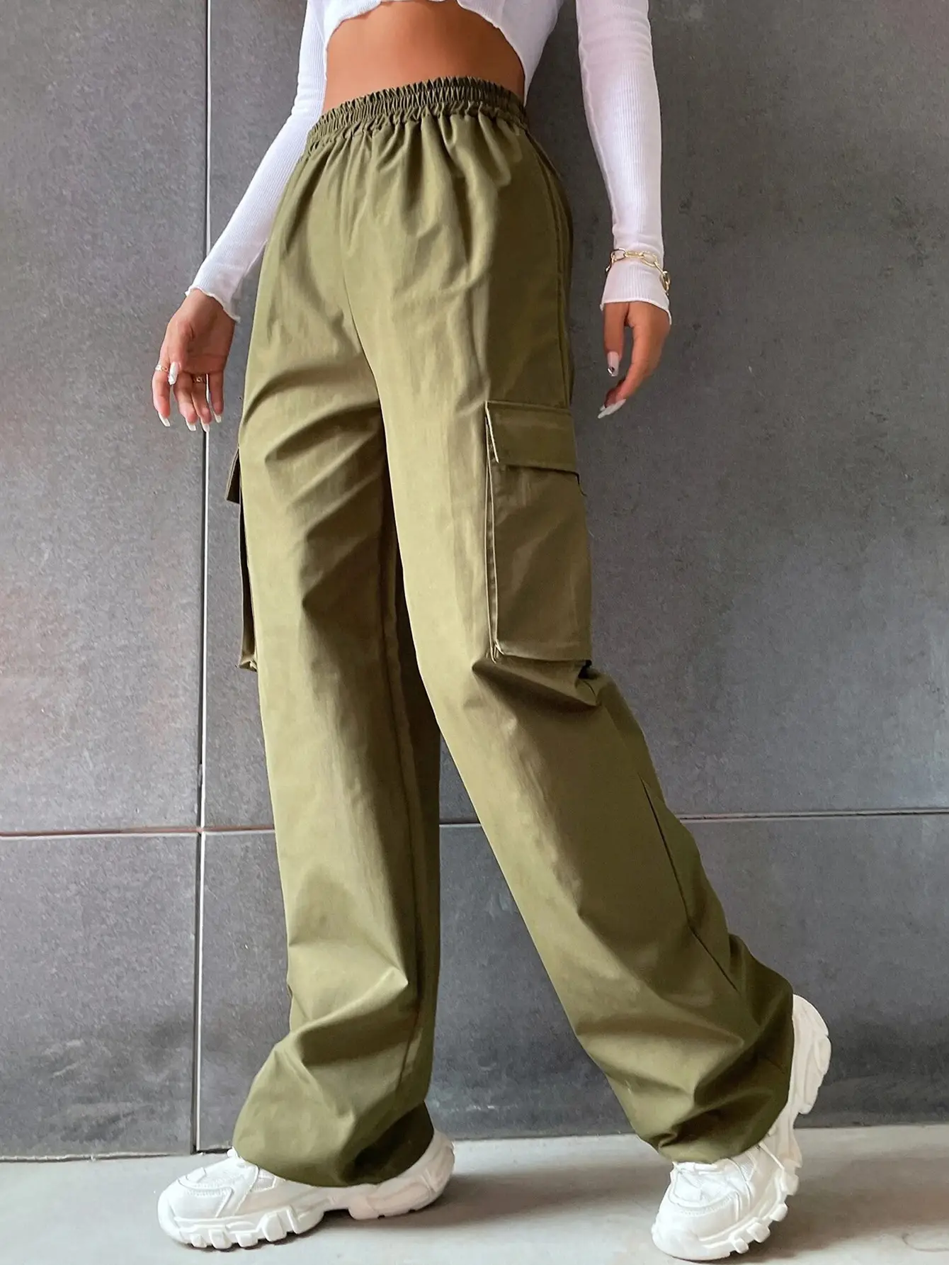 Women's 2025 Summer Wide Leg Straight Tube Pants — feature 14
