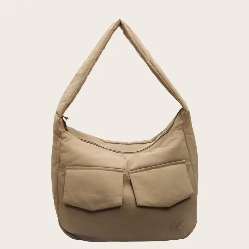 Beige Crossbody Tote Bag for Women Large Capacity