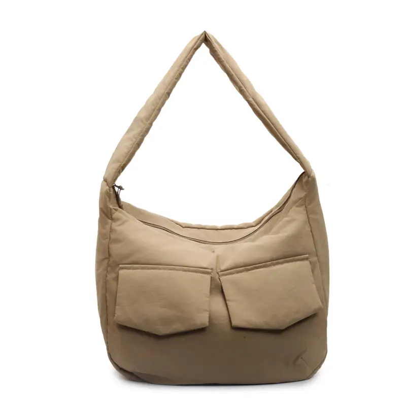 Beige Crossbody Tote Bag for Women Large Capacity