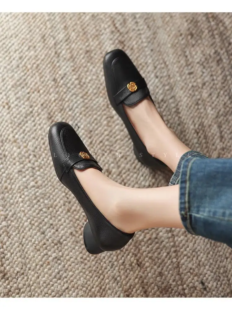 Vintage Slip-on French Women's Leather Shoes 2025 — feature 10