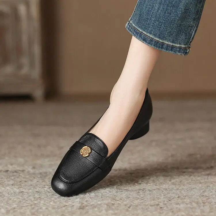 Vintage Slip-on French Women's Leather Shoes 2025 — feature 11