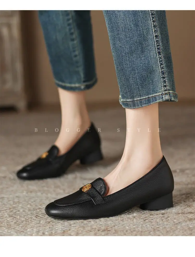 Vintage Slip-on French Women's Leather Shoes 2025 — feature 12