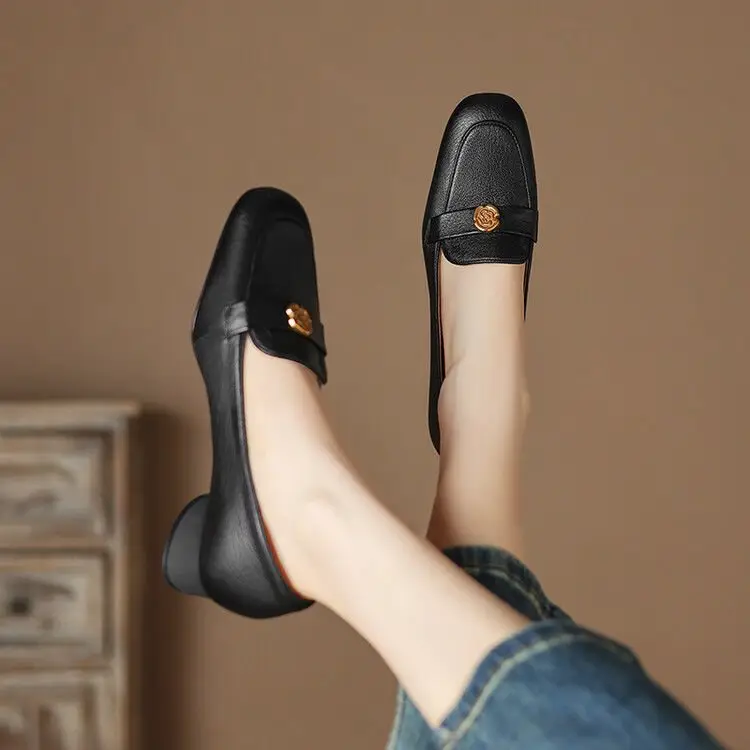Vintage Slip-on French Women's Leather Shoes 2025 — feature 14