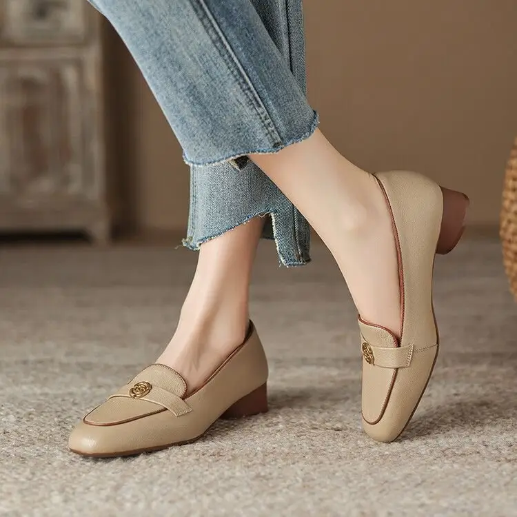 Vintage Slip-on French Women's Leather Shoes 2025 — feature 17
