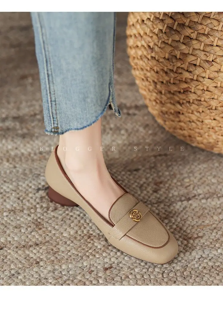 Vintage Slip-on French Women's Leather Shoes 2025 — feature 18