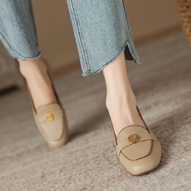 Vintage Slip-on French Women's Leather Shoes 2025 — feature 19