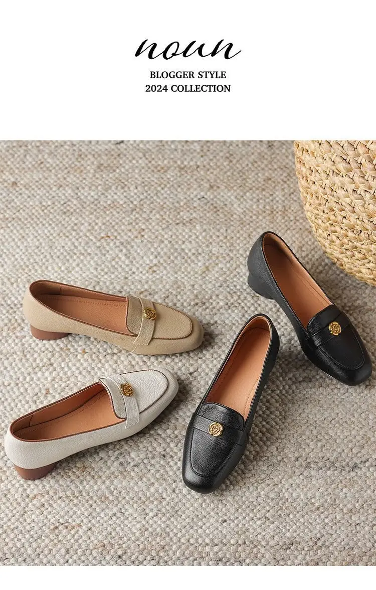 Vintage Slip-on French Women's Leather Shoes 2025 — feature 21