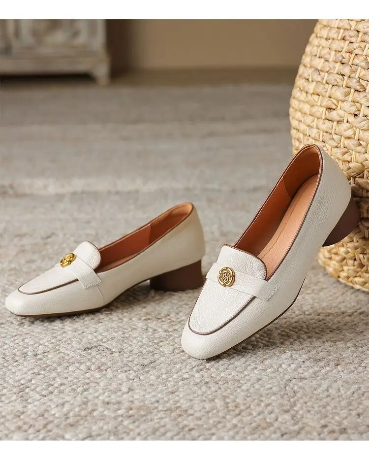 Vintage Slip-on French Women's Leather Shoes 2025 — feature 22