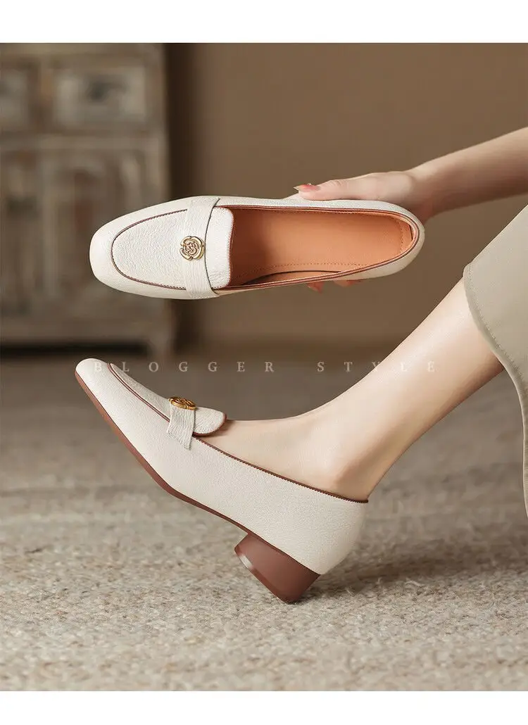 Vintage Slip-on French Women's Leather Shoes 2025 — feature 6