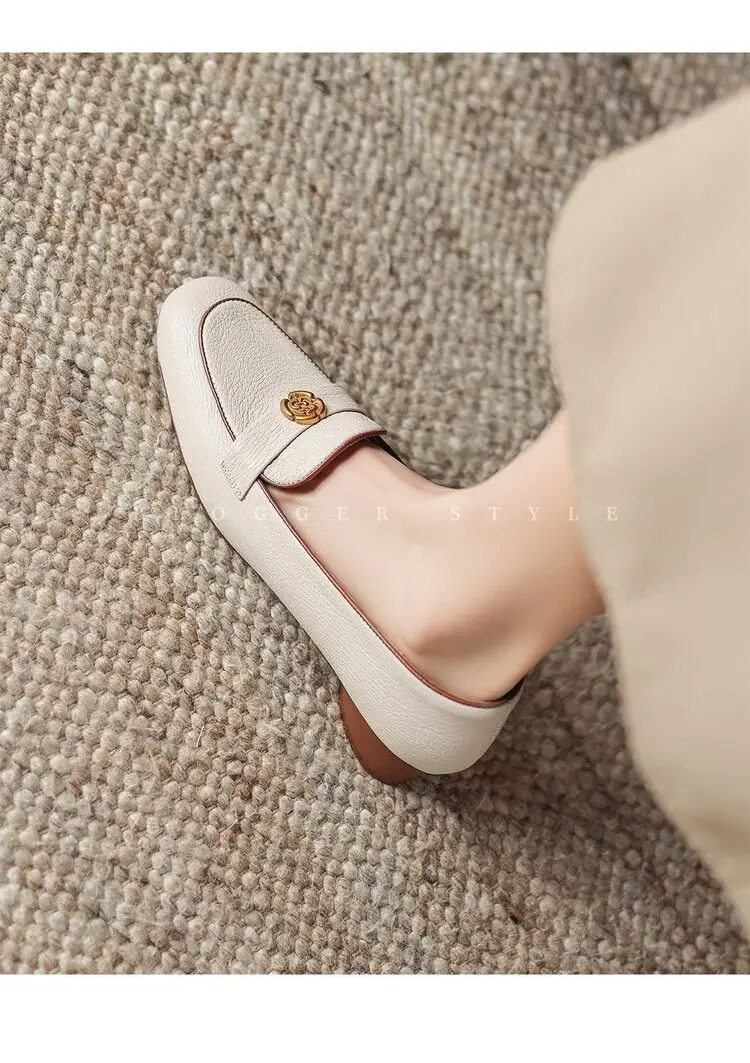 Vintage Slip-on French Women's Leather Shoes 2025 — feature 7