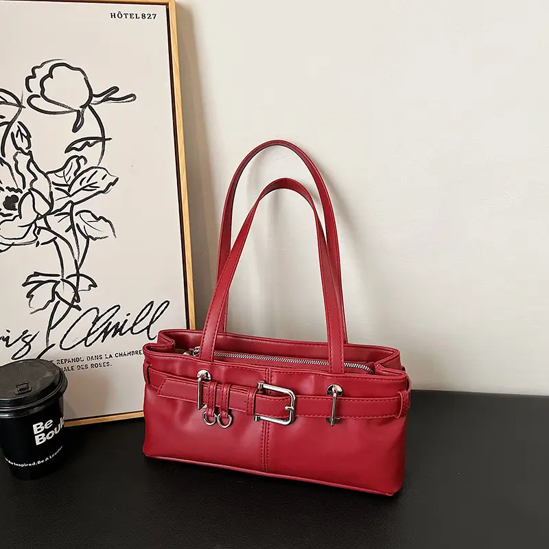 Red Korean Style Shoulder Bag for Women - Image 2