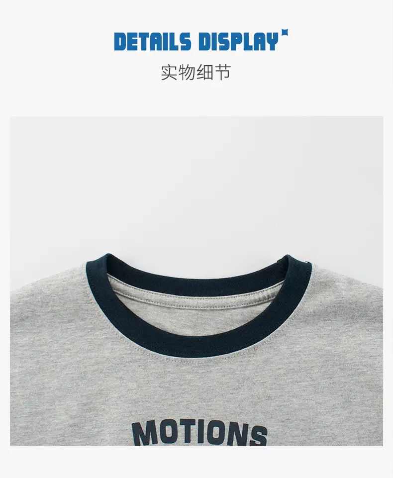 Gray Cotton T-Shirt for Boys Summer Wear — feature 4