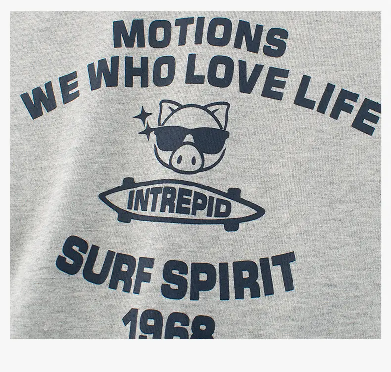 Gray Cotton T-Shirt for Boys Summer Wear — feature 5