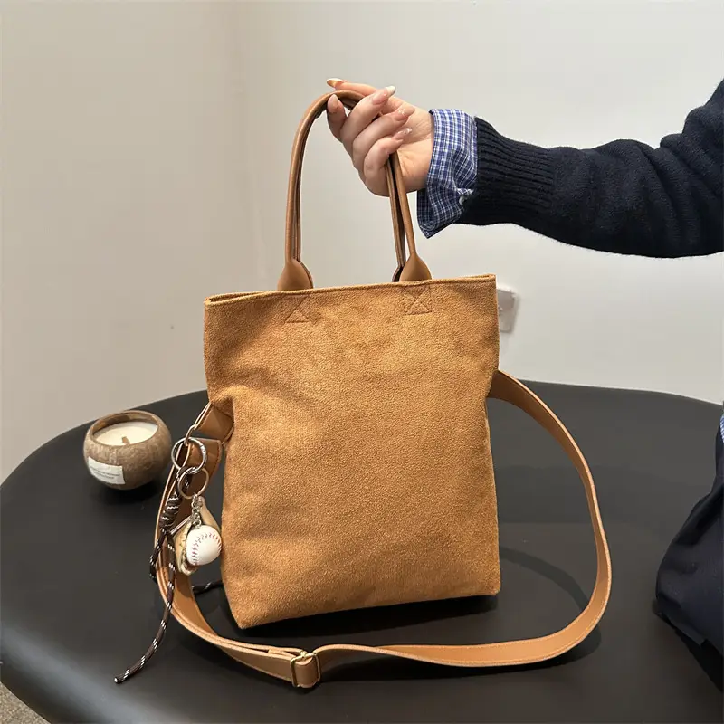 Women's Large Capacity Tan Shoulder Tote Bag 2024 - Image 9