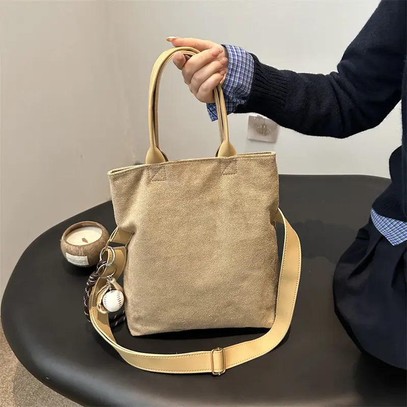 Women's Large Capacity Tan Shoulder Tote Bag 2024 - Image 11