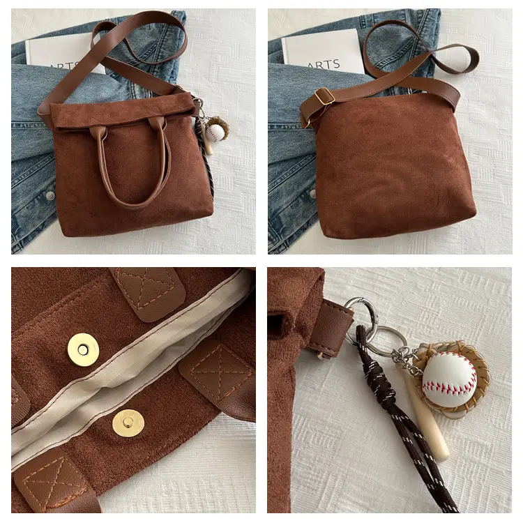 Women's Large Capacity Tan Shoulder Tote Bag 2024 — feature 7