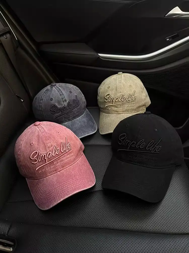 2025 Korean Style Grey Baseball Cap with Embroidered Logo — feature 1