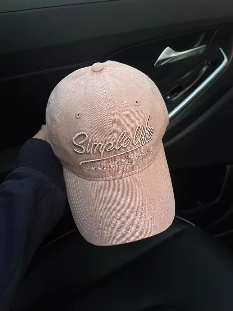 2025 Korean Style Grey Baseball Cap with Embroidered Logo — feature 15