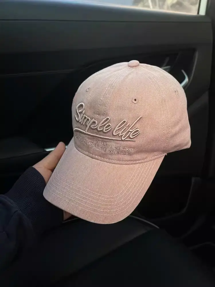 2025 Korean Style Grey Baseball Cap with Embroidered Logo — feature 17