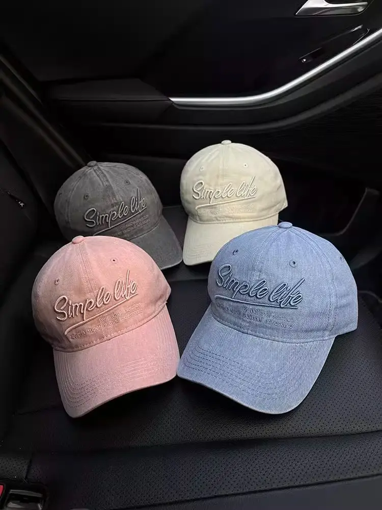 2025 Korean Style Grey Baseball Cap with Embroidered Logo — feature 3