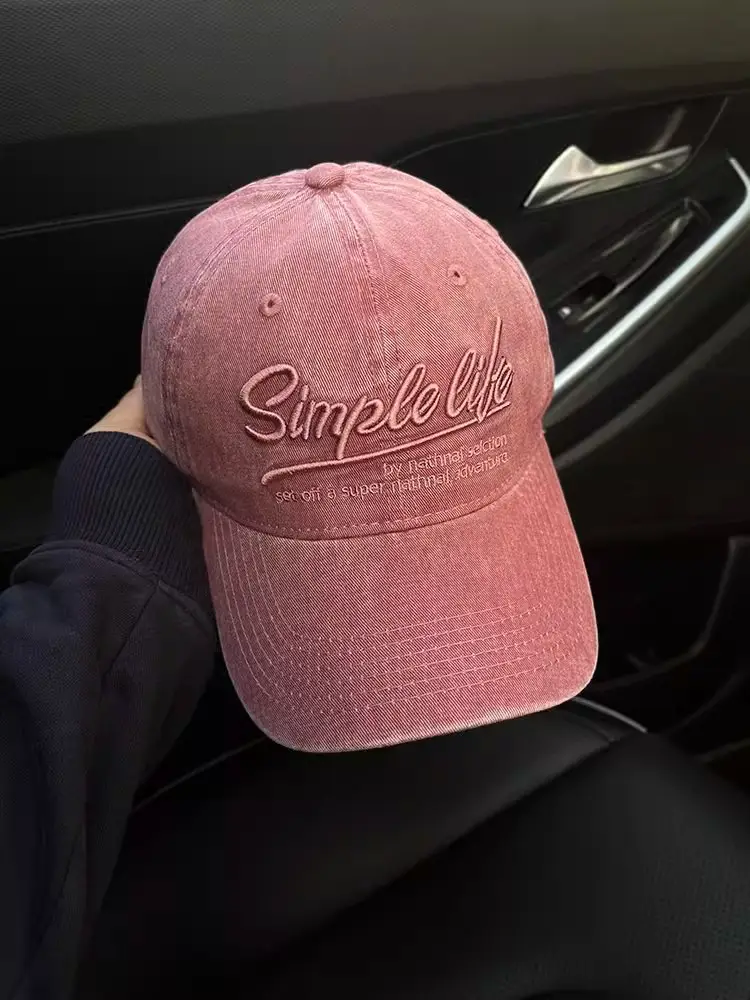 2025 Korean Style Grey Baseball Cap with Embroidered Logo — feature 35