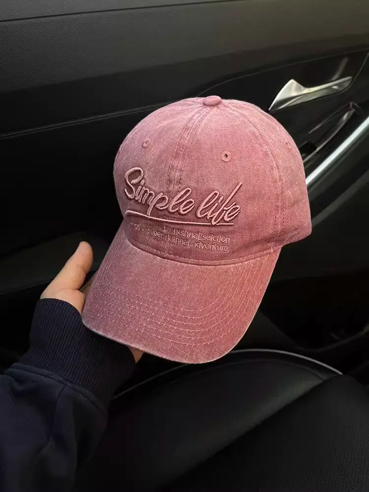 2025 Korean Style Grey Baseball Cap with Embroidered Logo — feature 37