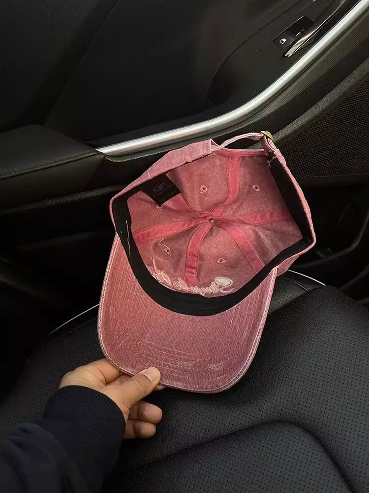 2025 Korean Style Grey Baseball Cap with Embroidered Logo — feature 39