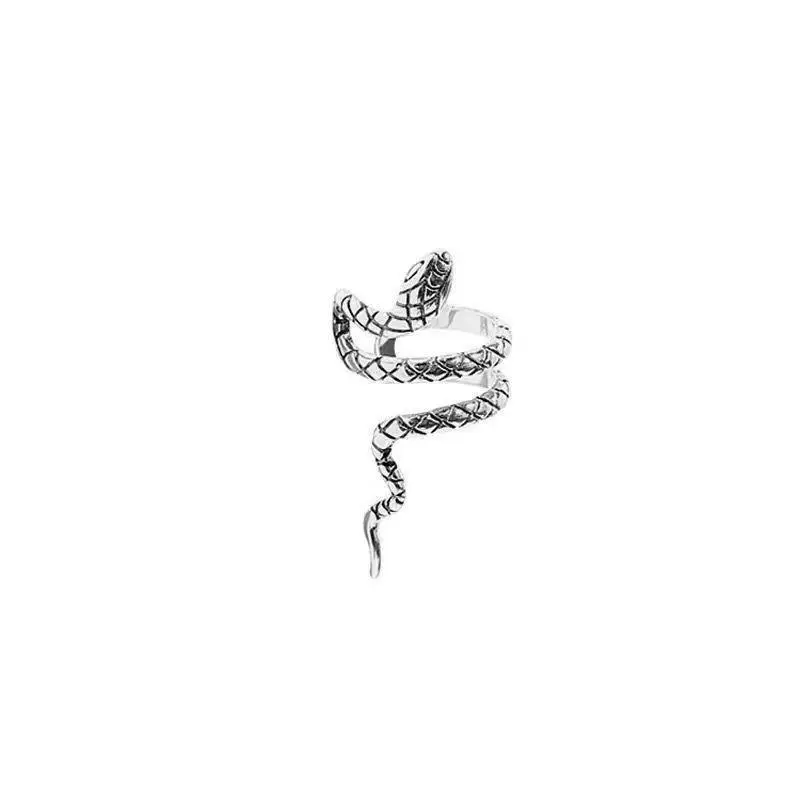 Europe and the United States Cross-border Europe and the United States Cross-border Snake Earrings Diablo Cool Three-dimensional Arc Small Snake Ear Buckle Personalized Ear Clip