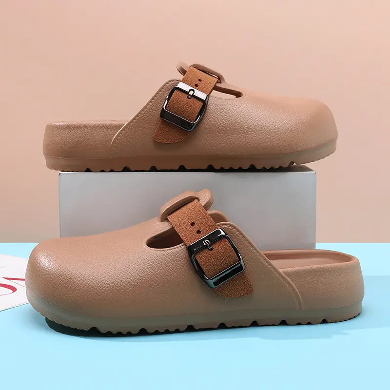 Birkenstocks Shoes Women's Summer Wear Wear-resistant Non-slip Thick Bottom Top Slippers EVA Non-stinky Feet Beach High-end Sandals - Image 7