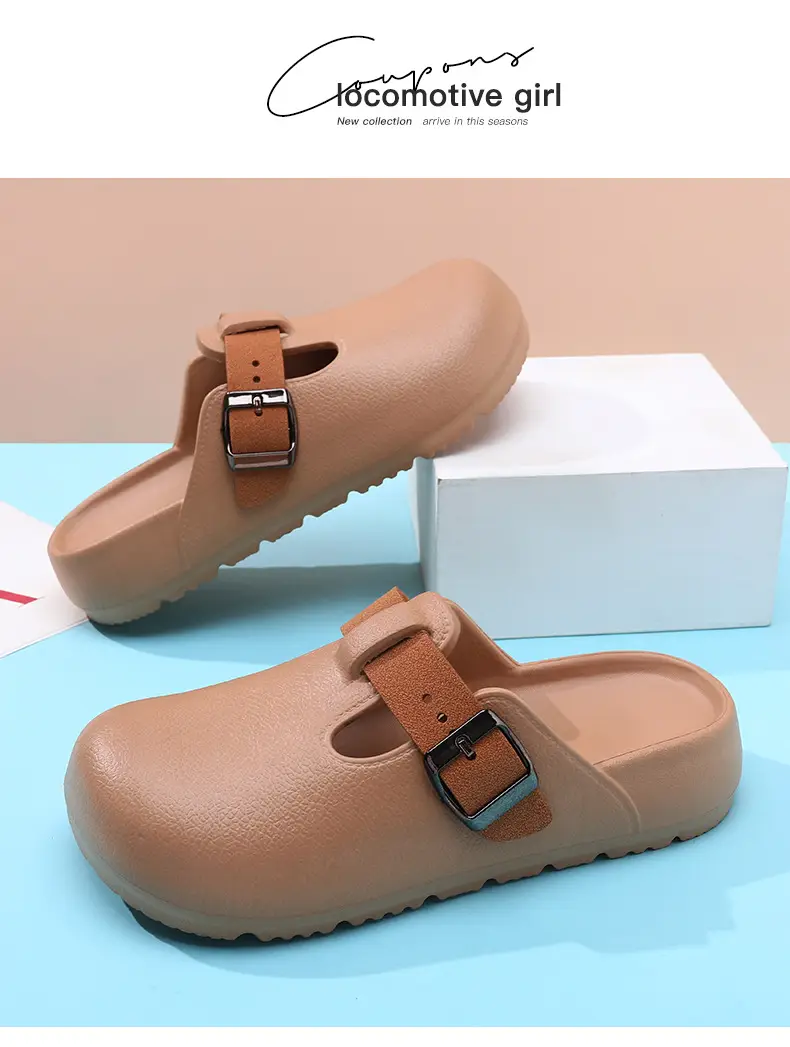 Birkenstocks Shoes Women's Summer Wear Wear-resistant Non-slip Thick Bottom Top Slippers EVA Non-stinky Feet Beach High-end Sandals — feature 12