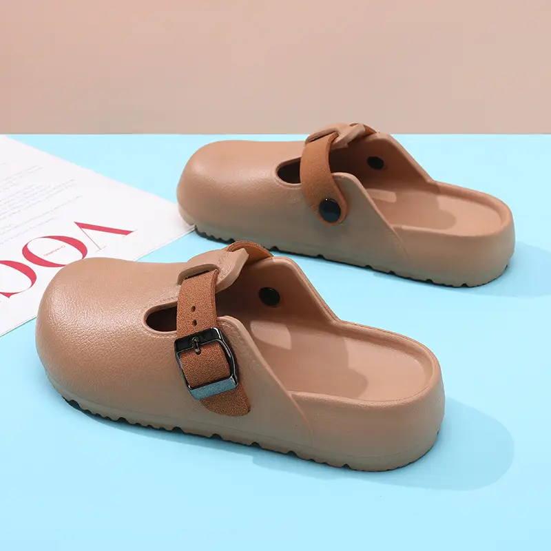 Birkenstocks Shoes Women's Summer Wear Wear-resistant Non-slip Thick Bottom Top Slippers EVA Non-stinky Feet Beach High-end Sandals - Image 3