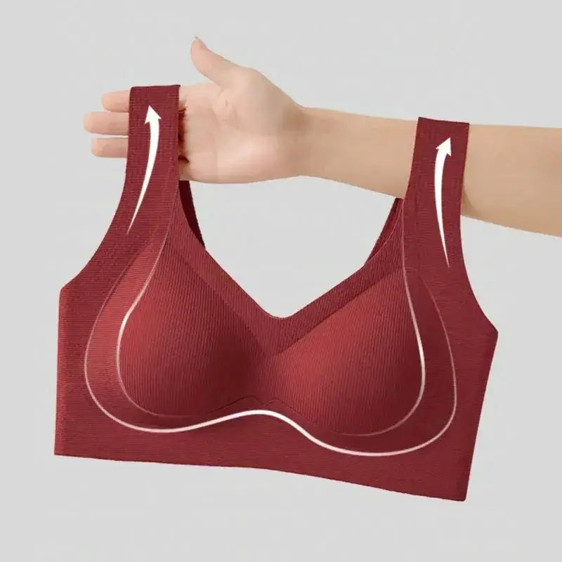 Women's Fixed Cup Push-Up Underwear Red - Image 8