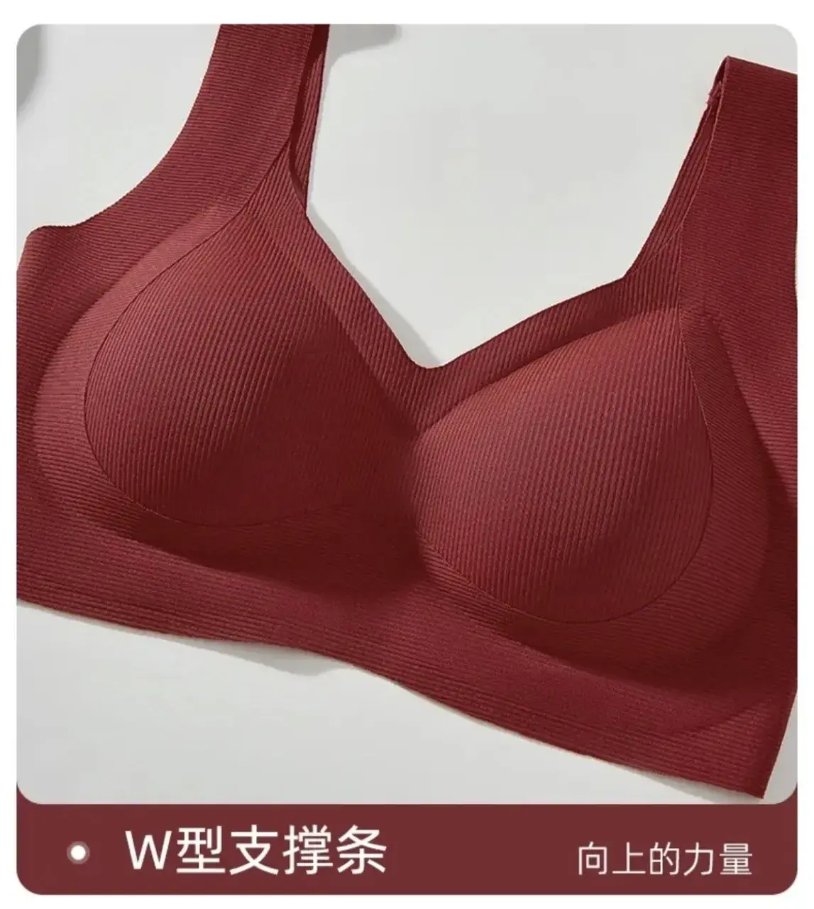 Women's Fixed Cup Push-Up Underwear Red — feature 13