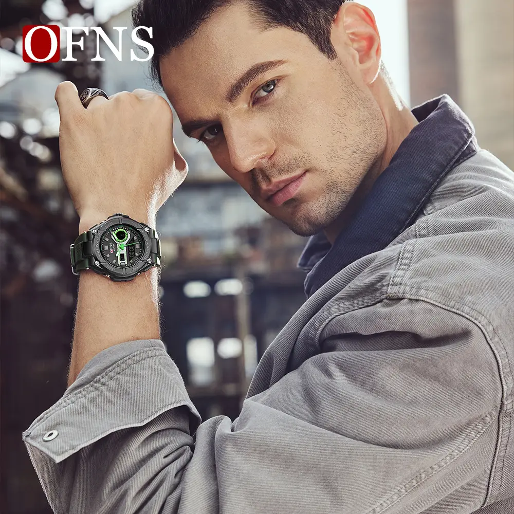OFNS Men's Green Digital Watch with Live Display - Image 5