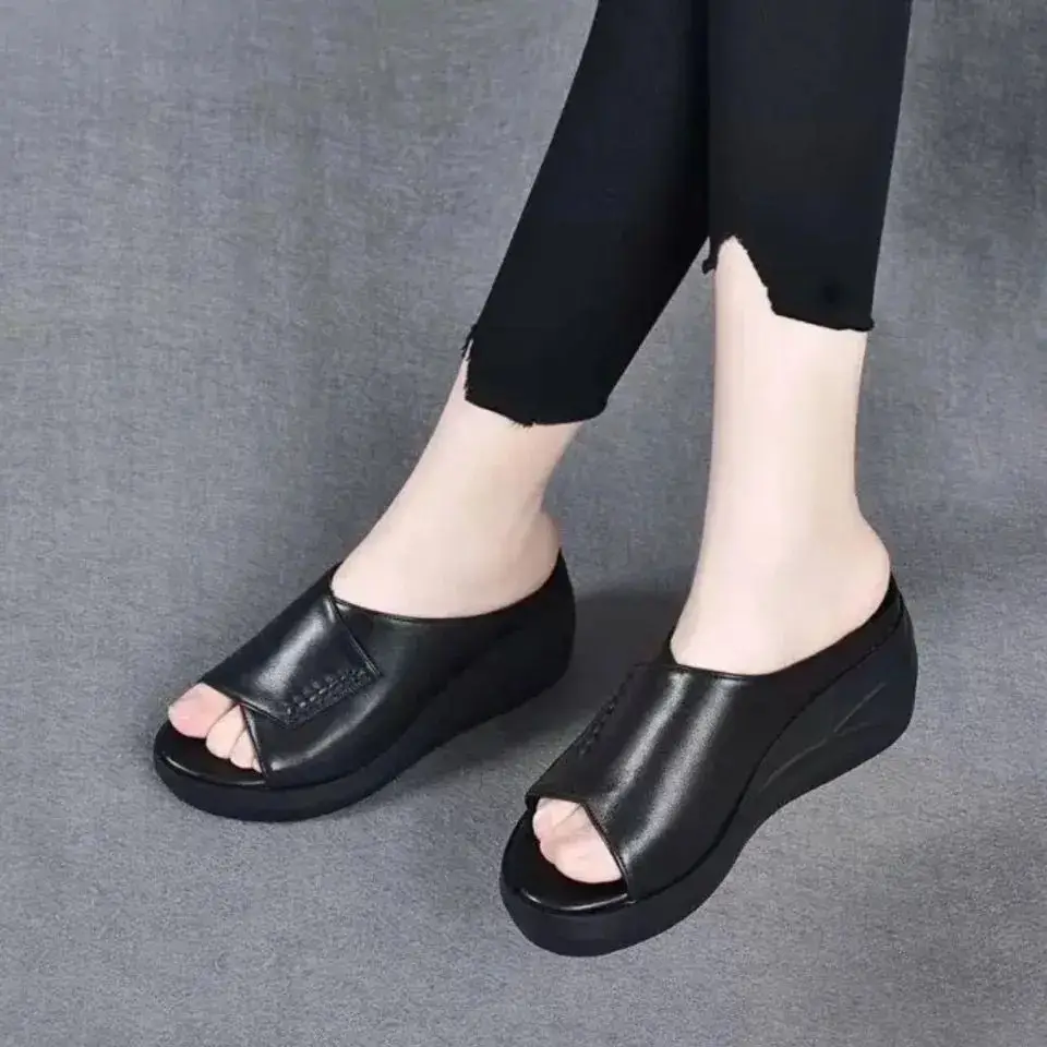 Women Thick Heel Sandals Black 2025 — feature 1