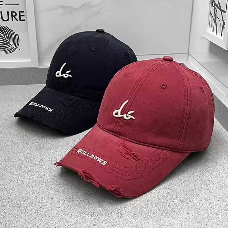 White Embroidered Letter Baseball Cap for Women - Image 10