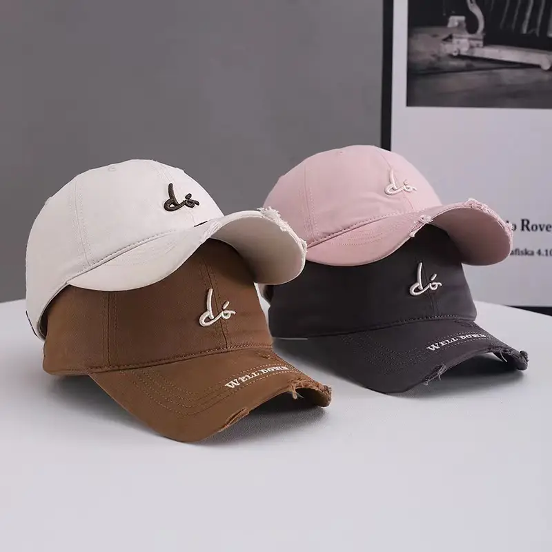 White Embroidered Letter Baseball Cap for Women — feature 23