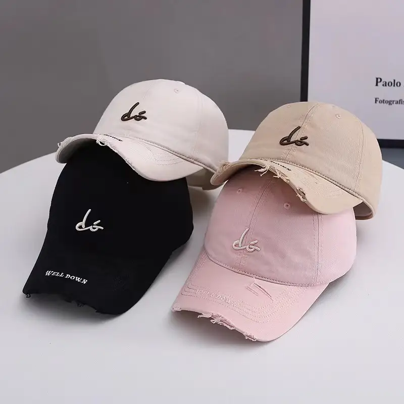 White Embroidered Letter Baseball Cap for Women — feature 25