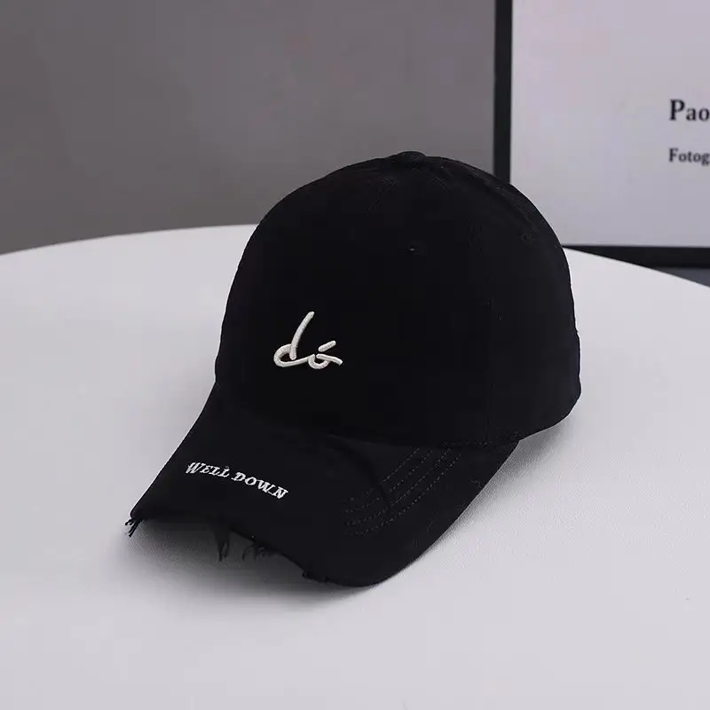 White Embroidered Letter Baseball Cap for Women - Image 3