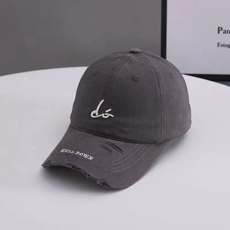 White Embroidered Letter Baseball Cap for Women — feature 35