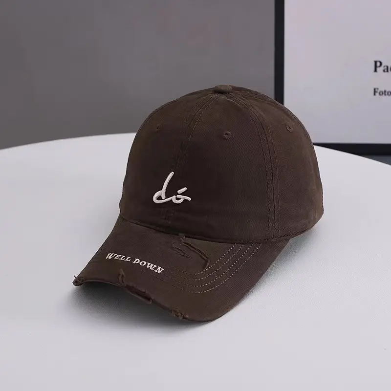 White Embroidered Letter Baseball Cap for Women - Image 4