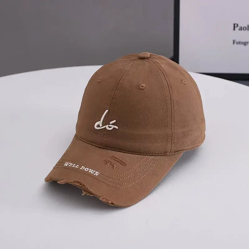 White Embroidered Letter Baseball Cap for Women - Image 6