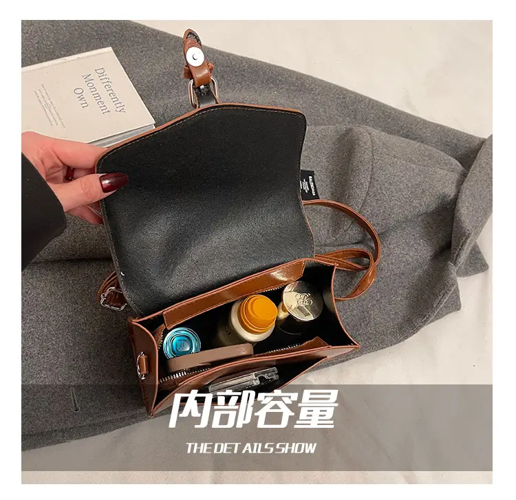 Black Leather Shoulder Crossbody Bag for Women 2025 — feature 2