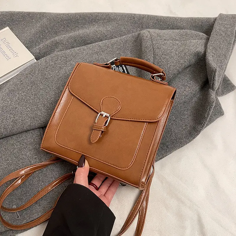 Black Leather Shoulder Crossbody Bag for Women 2025 - Image 4